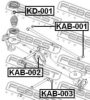 FEBEST KAB-001 Control Arm-/Trailing Arm Bush